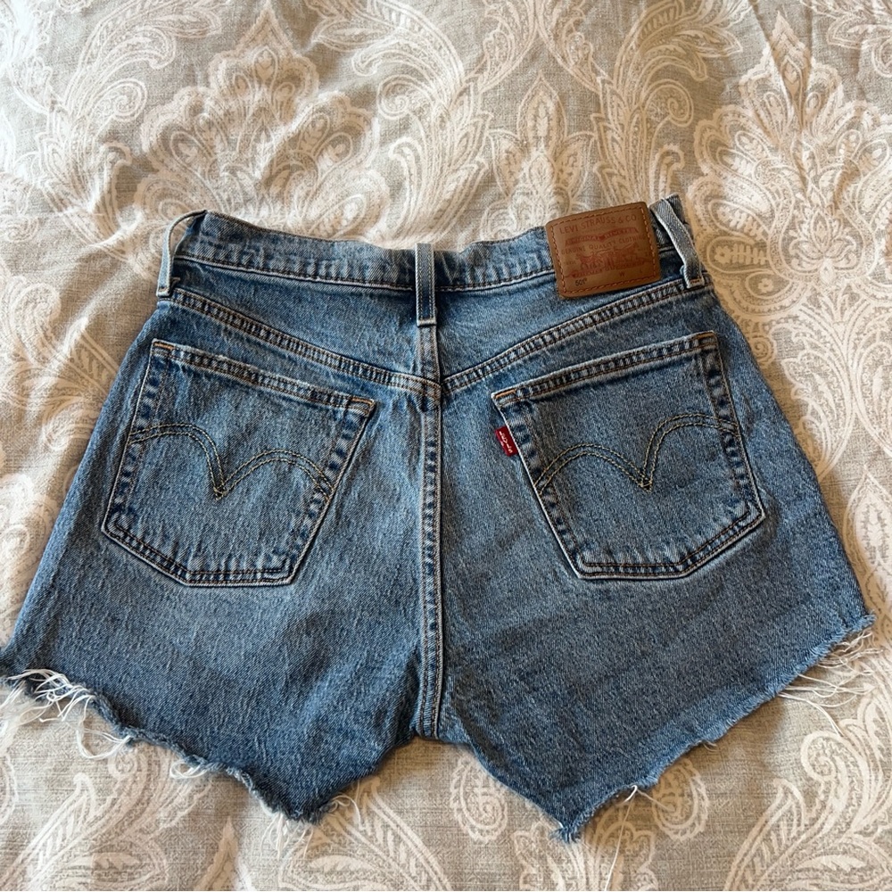 LEVIS 501 Blue Denim High Waisted Shorts